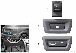 Spínač ovládání výklopné zádě diagram for BMW MINI Countryman F60 One