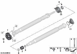 Flexibele koppel./tussenlager/inlegmoer diagram for BMW 5 Series G30 520d