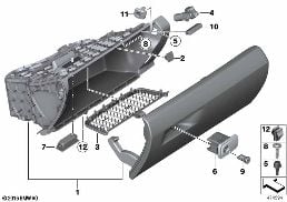 GLOVE BOX diagram for BMW 4 Series F32 428i
