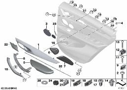 MOUNTING PARTS, DOOR TRIM, REAR diagram for BMW X5 M F85 X5 M