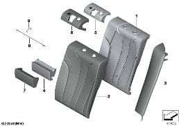SEAT, REAR, UPHLSTRY/COVER, LOAD-THROUGH diagram for BMW 5 Series G30 530e