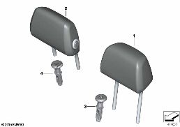 REAR SEAT HEAD RESTRAINT diagram for BMW 5 Series G30 530e