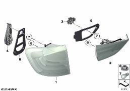 REAR LIGHT diagram for BMW X1 E84 20i