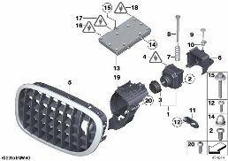 ナイト ビジョン カメラ diagram for BMW 7 Series F01 LCI 750iX