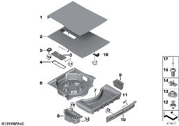 TRIM PANEL, TRUNK FLOOR diagram for BMW 7 Series G12 750LdX