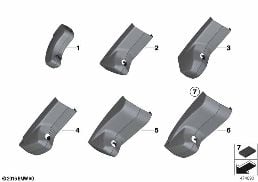 COVERS FOR INTERIOR REARVIEW MIRROR diagram for BMW 2 Series F22 228i