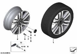 MINI LA WHEEL SEVEN SPOKE 497 - 17