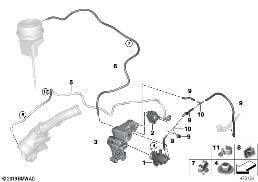 Comando depressione turbocompressore diagram for BMW 5 Series G31 Touring 525d
