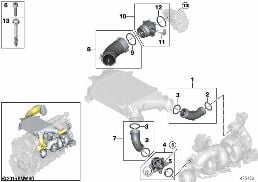 CHARGE AIR INDUCTION TRACT diagram for BMW X7 G07 M50dX