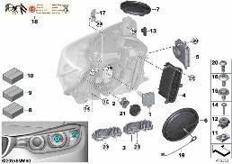 SINGLE PARTS, XENON HEADLIGHT diagram for BMW 4 Series F33 430iX