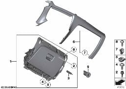 GLOVE BOX diagram for BMW X1 E84 20i