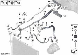 COOLANT LINES diagram for BMW 6 Series F06 Gran Coupé LCI 650i