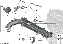 INTAKE MANIFOLD AGR WITH FLAP CONTROL