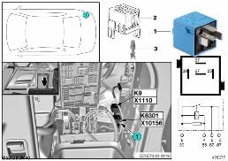 リレー フューエル ポンプ K6301 diagram for BMW X6 E71 30dX