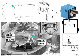 RELAY DDE K2003A diagram for BMW 3 Series E90 318d