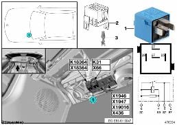 RELAY, CIGARETTE LIGHTER, AUSTRALIA K31 diagram for BMW Z4 E85 3.0si