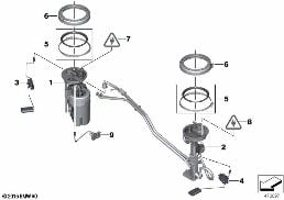 燃油泵 / 液位傳感器 diagram for BMW X5 F15 40eX