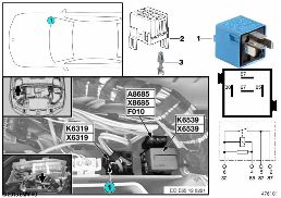 Relais Valvetronic K6319 diagram for BMW 7 Series E66 730Li