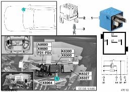 Przekaźnik DME K6300 diagram for BMW 7 Series E65 745i