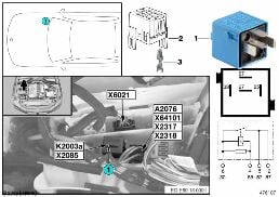 RELAY DDE K2003A diagram for BMW 5 Series E61 530d