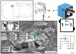 RELAY DME K6300 diagram for BMW 6 Series E64 LCI 650i