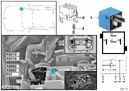RELAY FOR VALVETRONIC K6319 diagram for BMW 3 Series E90 325xi