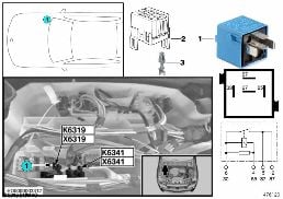 Relais Valvetronic K6319 diagram for BMW 3 Series E92 LCI 335i