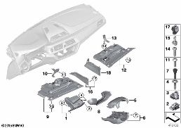 MOUNTING PARTS, I-PANEL, BOTTOM diagram for BMW 5 Series G30 LCI 530d