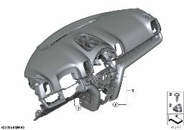 แผงปิดเสา แผงหน้าปัด diagram for BMW MINI Countryman F60 One