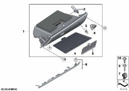 ช่องเก็บของ diagram for BMW MINI Countryman F60 One