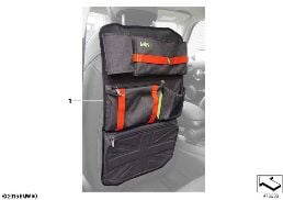 BACKREST POUCH MINI diagram for BMW MINI Countryman F60 Cooper