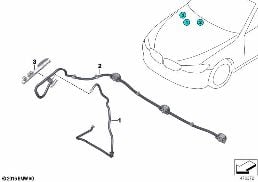 SINGLE PARTS FOR WINDSHIELD CLEANING diagram for BMW 5 Series G38 530Le