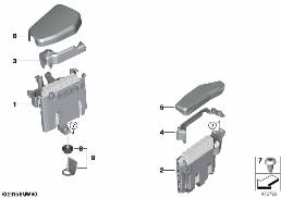 Skříň řídicí jednotky diagram for BMW 7 Series G11 750i