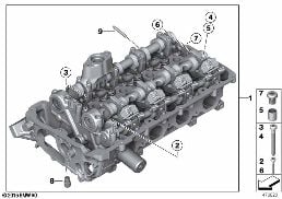 CYLINDER HEAD diagram for BMW 6 Series F12 LCI 650i