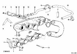 Dispositif d'admission diagram for BMW 5 Series E12 520i