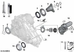 Детали раздаточной коробки ATC 700 diagram for BMW X6 E71 50iX