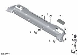 TRIM FOR PARTITION, UPPER diagram for BMW 4 Series F33 440iX