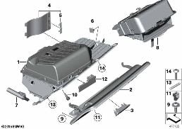GLOVE BOX diagram for BMW 5 Series F07 GT LCI 530dX