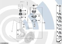Opravná sada opěrné ložisko diagram for BMW MINI Paceman R61 Cooper