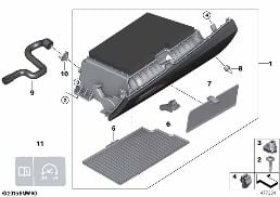 GLOVE BOX diagram for BMW 2 Series F45 Active Tourer LCI 216d
