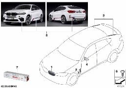 M Performance Aerodynamik-Zubehörteile diagram for BMW X5 M F85 X5 M