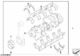 CRANKSHAFT WITH BEARING SHELLS