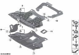 Ekran komory silnika diagram for BMW X3 E83 LCI 2.0d