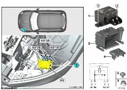Röle Elektrikli fan Motor K5 diagram for BMW MINI Clubman F54 One