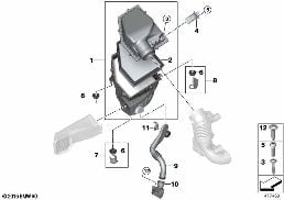 INTAKE MUFFLER/FILTER CARTRIDGE/HFM