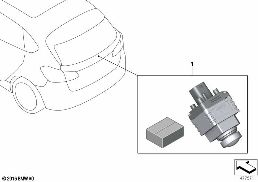 RETROFIT BACKUP CAMERA diagram for BMW X1 F48 20dX