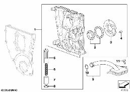LUBRICATION SYSTEM/OIL PUMP WITH DRIVE diagram for BMW 3 Series E46 318i