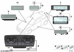 VARIOUS LAMPS diagram for BMW 6 Series F06 Gran Coupé 650i