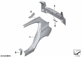 SIDE PANEL/TAIL TRIM diagram for BMW 1 Series F20 LCI 118i