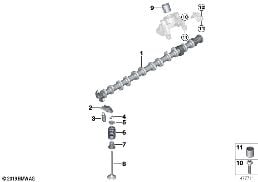 VALVE TIMING GEAR, CAMSHAFT, OUTLET